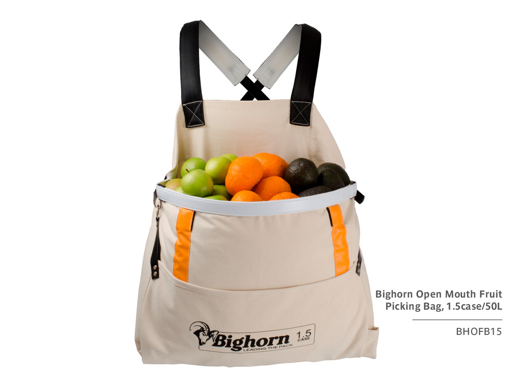 Bighorn 1.5case / 50L Open Mouth Fruit Picking Bag – Woodchuck
