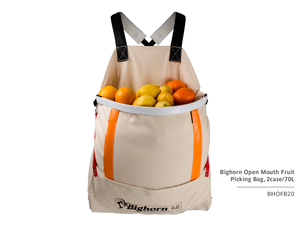 Bighorn 2case / 70L Open Mouth Fruit Picking Bag – Woodchuck Horticulture  Products
